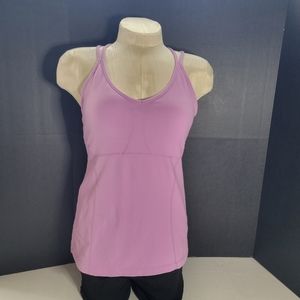 Athleta Medium Purple Strappy Active Sports Bra Tank Top Empower Strappy Back